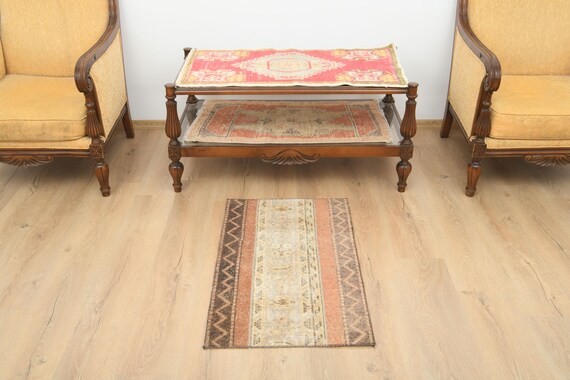 2x3 Oushak Rug, Christmas Gift Rug, Gift Rug, Neutral Rug, 2x3 Small Rug, 2x3 Door Mat Rug, 2x3 Rug, Hand Made Rug, Entry Rug, 2x3, Lk-338