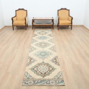 3x13 Hallway Rug,3x13 Entry Rug,Kitchen Rug,Anatolian Rug,Faded Rug,Gift Rug,Living Room Rug,Turkish Runner Rug,Oushak Runner Rug,B-2507