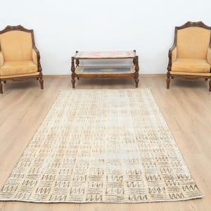 Oushak Rug, Vintage Rug, Area Rug, Boho Rug, Soft Rug, Neutral Rug, Turkish Rug, Oushak Area Rug, Oushak Carpet, Turkish Carpet, Rug, S-2071