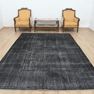 7x10 Turkish Rug, Vintage Handmade Wool Area Rug, Anatolian Oushak Rug, Boho Neutral Living Room Rug, S-2753