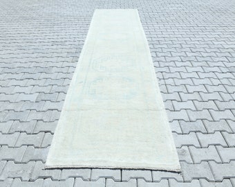 Wool Runner Rug, Handmade Rug, Kitchen Rug, Oushak Wool Rug, Turkish Runner Rug, Oushak Runner Rug, Vintage Runner Rug, Hallway Rug, B-2578
