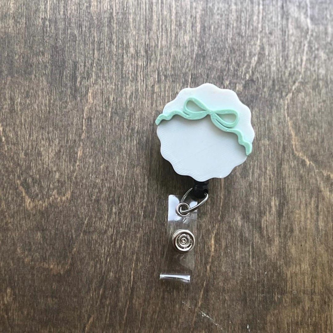 Coquette Bow 3D Badge Topper STL, Bow Badge Reel STL, 3d Badge Reel ...