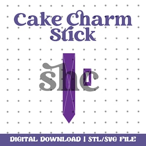 Adorno para tarta con forma de palo, SVG con forma de tallo para tarta, pincho para tarta, adorno para tarta Stl, adorno para tarta, impresión 3D, accesorios para decoración de tartas