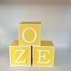 Aangepaste 3D-geprinte babyblokken STL, 5 letters, aangepaste STL, gepersonaliseerde babyblokken, babyblokken, 3D-print stl, aangepast kraamcadeau,