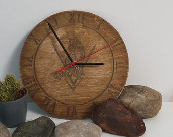 Horloge murale en bois