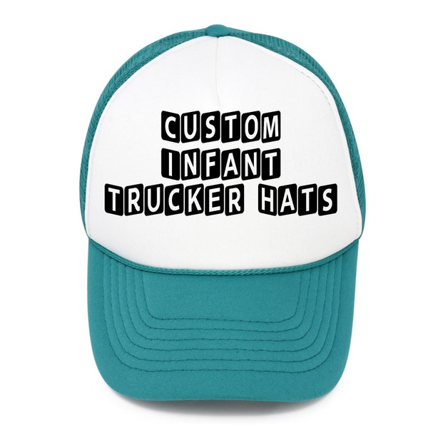 Custom Infant Trucker Hats // Great for parties // Pictures // Family Matching Hats // Milestone Events // Holidays // Keeping the Sun Out