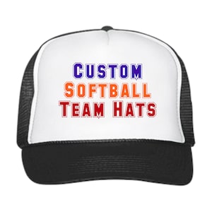 Custom Softball Team Trucker Hats: Foam Snapback, Team Spirit