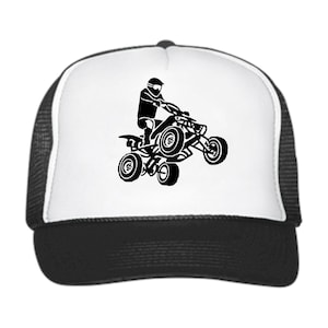 Quad TRUCKER Hat // 4 wheeling // dirt bike  // Camping // Hiking // Snapback // Trucker Hat // ATV