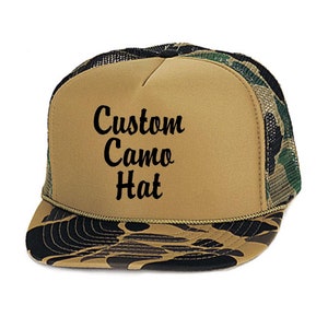 Custom Camo Trucker Hats // Unbeatable Quality and Price // Logos // Pictures // Quotes