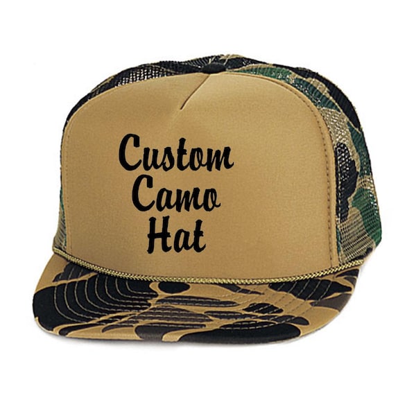 Custom Camo Hats Etsy