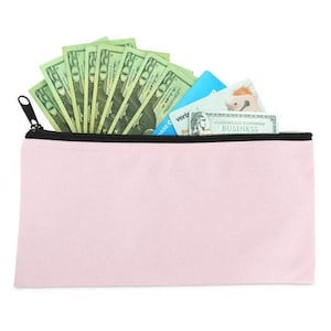 Customized Zippered Money Pouch // Bank Bag //Pencil Marker Bags // Makeup Bag // Medicine bag // Rainy Day Fund image 8
