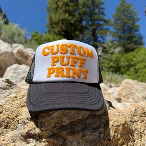 Custom Puff Print Foam Trucker Hat, Personalized Custom 3D Puff Print Foam Trucker hats, Unisex Foam Trucker Hats, Create Your Own