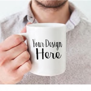 Create your very own  Double Sided 11 0z Coffee Mug // High quality // Dishwasher and Microwave Safe