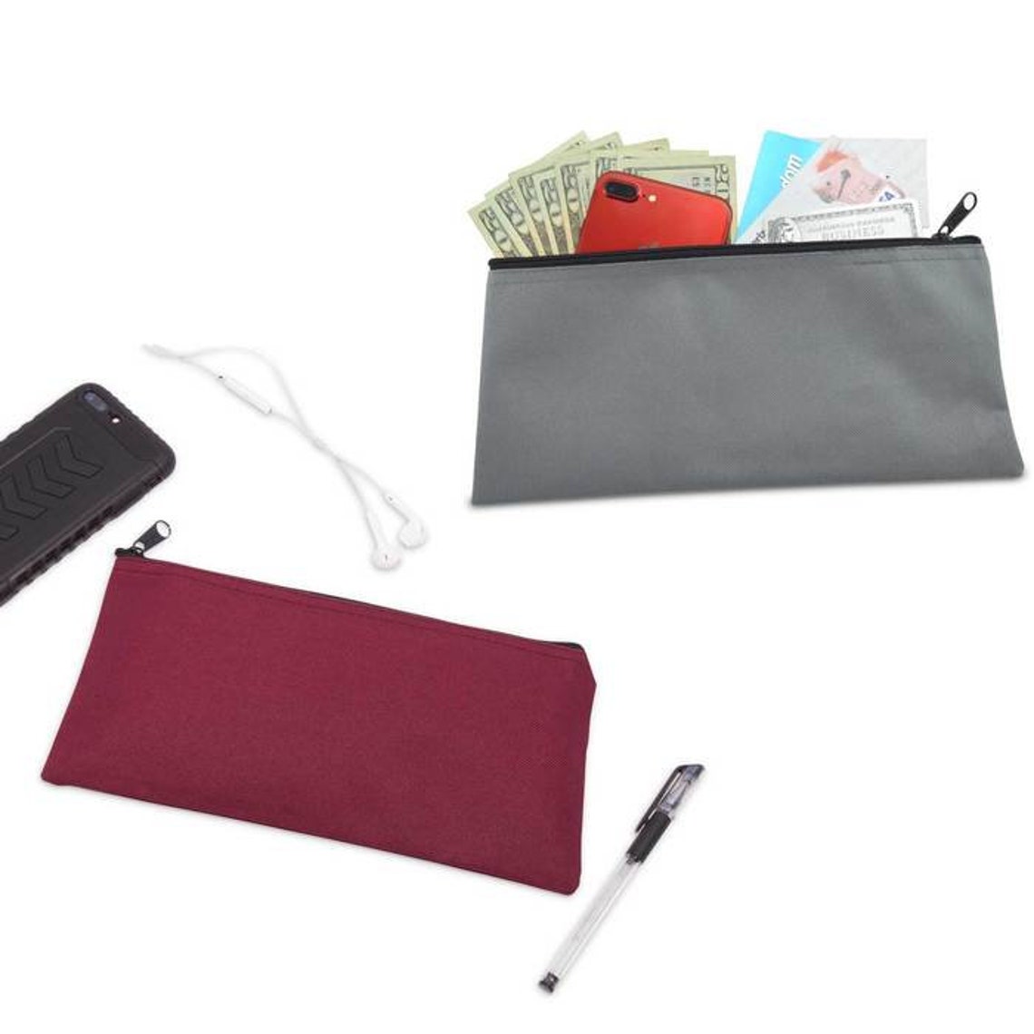 zippered money pouch
