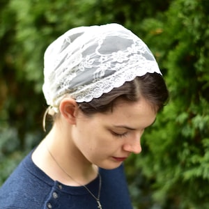 Stretch Lace - Full Coverage Headband//Headwrap//Headcovering//Headscarf - Silver Stitching Co