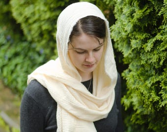 Cotton Muslin Scarf//Headcovering//Veil//Headscarf - Silver Stitching Co