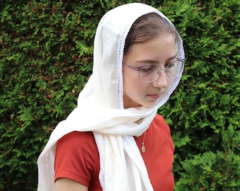100% Linen Scarf Headcovering Veil
