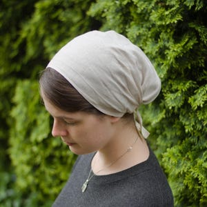 Linen Full Coverage Headwrap//Headcovering//Headscarf//Snood - Silver Stitching Co