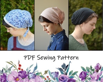 Full Coverage Headwrap/Headcovering/Headscarf - Downloadable PDF Sewing Pattern and Tutorial - Silver Stitching Co