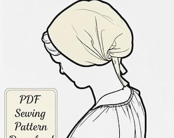 PDF Sewing Pattern and Tutorial - Full Coverage Headcovering Snood
