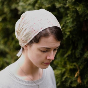 Cotton Florals Full Coverage Headband//Headwrap//Headcovering//Headscarf Silver Stitching Co image 7