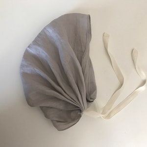 Linen Full Coverage Headwrap//Headcovering//Headscarf Silver Stitching Co image 4