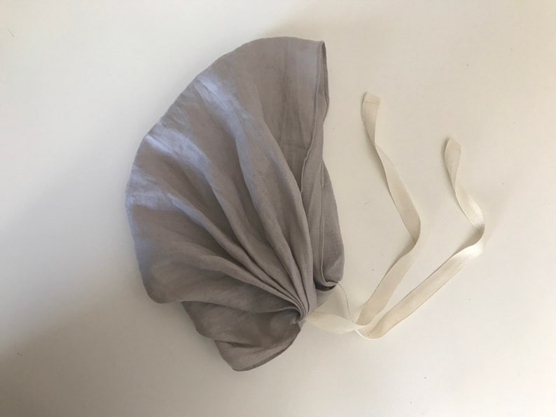 Linen Full Coverage Headwrap//Headcovering//Headscarf Silver Stitching Co image 4