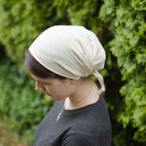 Cotton Muslin - Full Coverage Headband//Headwrap//Headcovering//Headscarf - Silver Stitching Co