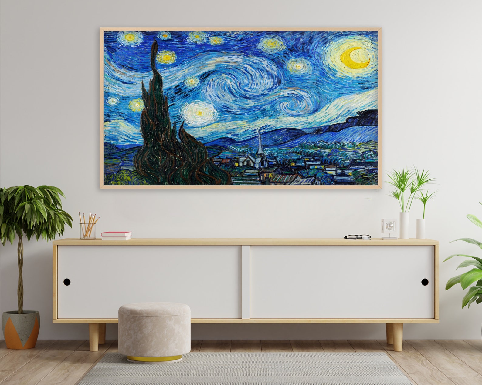 Samsung Frame TV Art Starry Night by Van Gogh Tv Art Frame Etsy