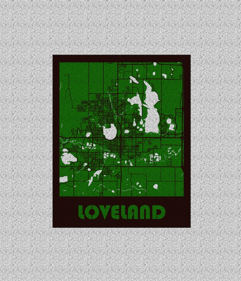 Loveland Land and Roads Map File for Laser Cut Instant Etsy