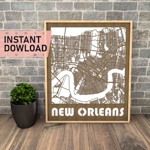 New Orleans Louisiana Datei für Laser cut instant download svg dxf eps crd vektor graphics city auto CAD moderne Deko Dekoration zum Schneiden