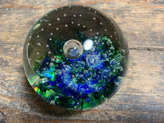 英国 スコットランド ヴィンテージ ペーパーウェイト SELKIRK Rare Selkirk Glass Vintage / GLASS PAPERWEIGHT / Scottish