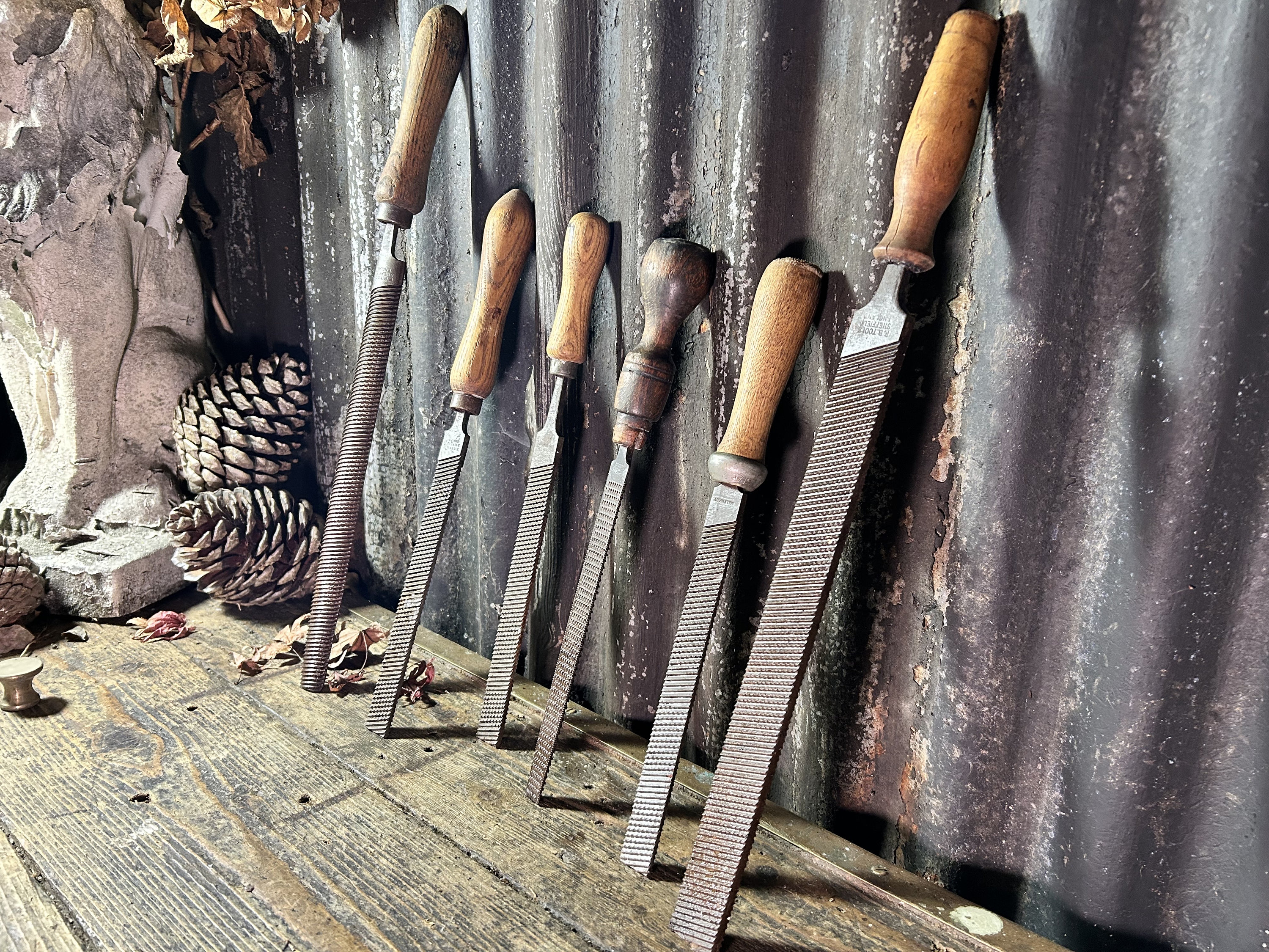 Vintage Wooden Handled X6 / CARPENTERS RASPS / Carpentry Woodworkers ...