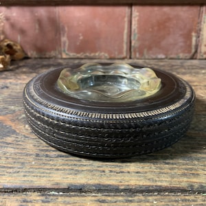 Vintage asbak / INDIA AUTOWAY / band band asbak reclame asbak echte rubberen vintage asbak decor monteur geschenken auto geschenken mancave