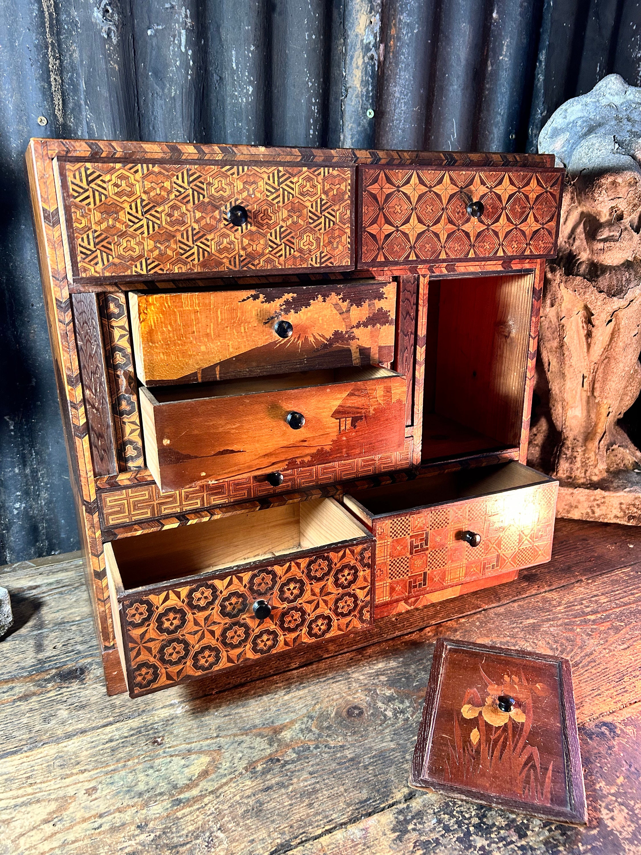 Japanese Antique Tobako-bon (Tobacco Box) - Zentner Collection