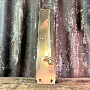 Art Deco Door Pull 12&quot;  / LARGE ARCHITECTURAL HANDLE / Impressive Original Brass Theatre Door Pull 1920s English Antique Door Fittings