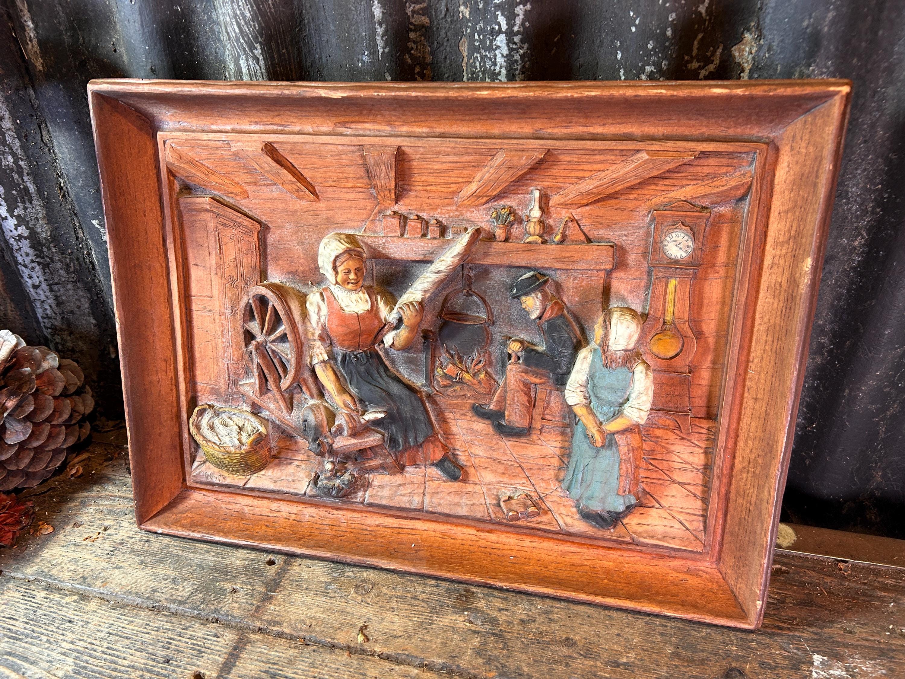 Folk carved relief - Etsy 日本