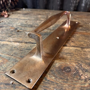 Antique Victorian Large English 12” / DOOR HANDLE PULL / Door Furniture Solid Brass Pulls Shop Bar Door Fittings Brass Hardware Handle