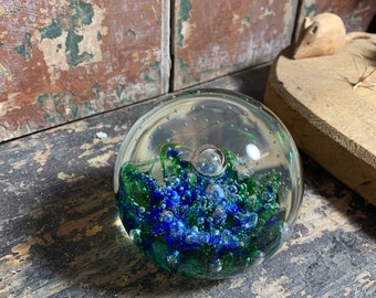 置物 SELKIRK GLASS Rare Selkirk Glass Vintage / GLASS PAPERWEIGHT / Scottish Glass