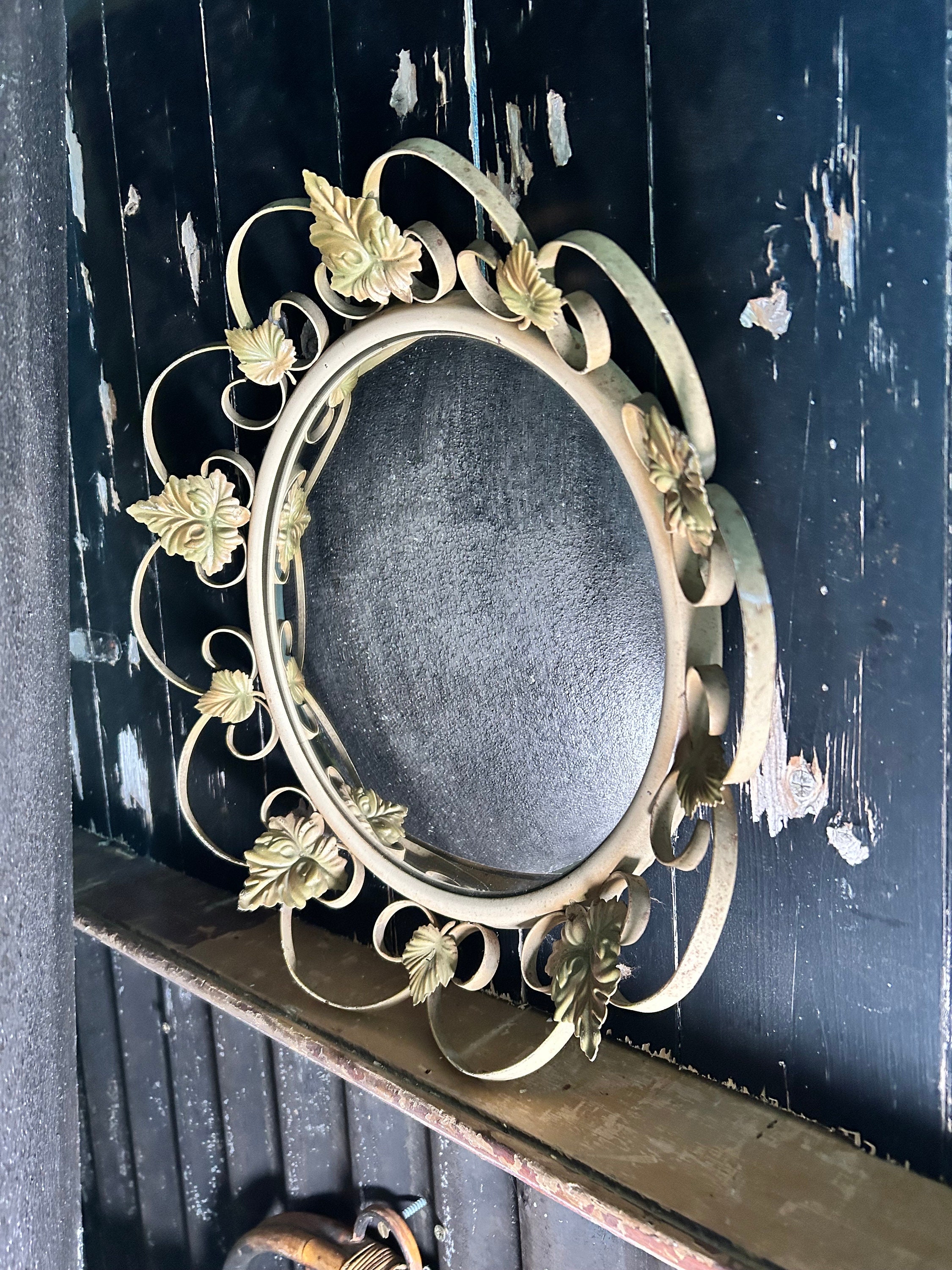 Original / 1950s CONVEX MIRROR / Vintage Mirror Wall Mcm Mirror