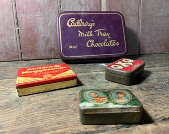 Colección Vintage / LATAS PUBLICITARIAS PARA TIENDA / Exhibidor de latas Oxo Cadburys Rowntree, Publicidad, Coleccionables, Decoración Airbnb, Latas Vintage