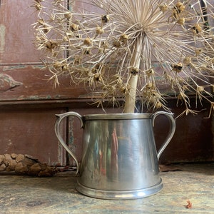 Beautiful Worn Silver Plate / LOVING CUP TANKARD / Home Bar Decor English Vintage Silver Plate Dinnerware Vintage Kitchen Interiors