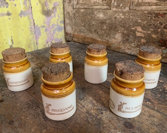 Vintage Australian Storage Jars / VINTAGE SPICE JARS / Storage Kitchen Decor Storage Jar Spice Jar Set Vintage Kitchen Decor Campervan