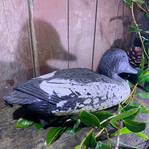Life Size Vintage / ORIGINAL PAINT DECOY / Original Plastic Working Duck Decoy Old Paint Cabin Lake House Decor Country Interiors Folk Art