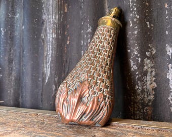 Antique James Dixon & Sons Sheffield Embossed Brass Gunpowder