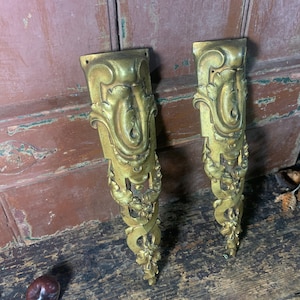 Beautiful French Decorative 19th C / BRASS FURNITURE MOUNTS / Adornments Furniture Restoration Altered Arts French Interiors Ormolu Mount