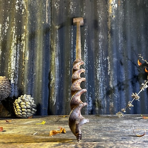 Antique Large Scotch Eyed / AUGER BRADAWL GIMLET / Late 19th Century Carpenters Tools Quality Decorative Vintage Woodwork Tools Outdoor