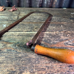 Vintage Wooden Handled / DEEPTHROAT COPING SAW / Woodworking Saw Carpentry Woodworkers Tools Hand Saw Tool Collectors Woodworking Gifts