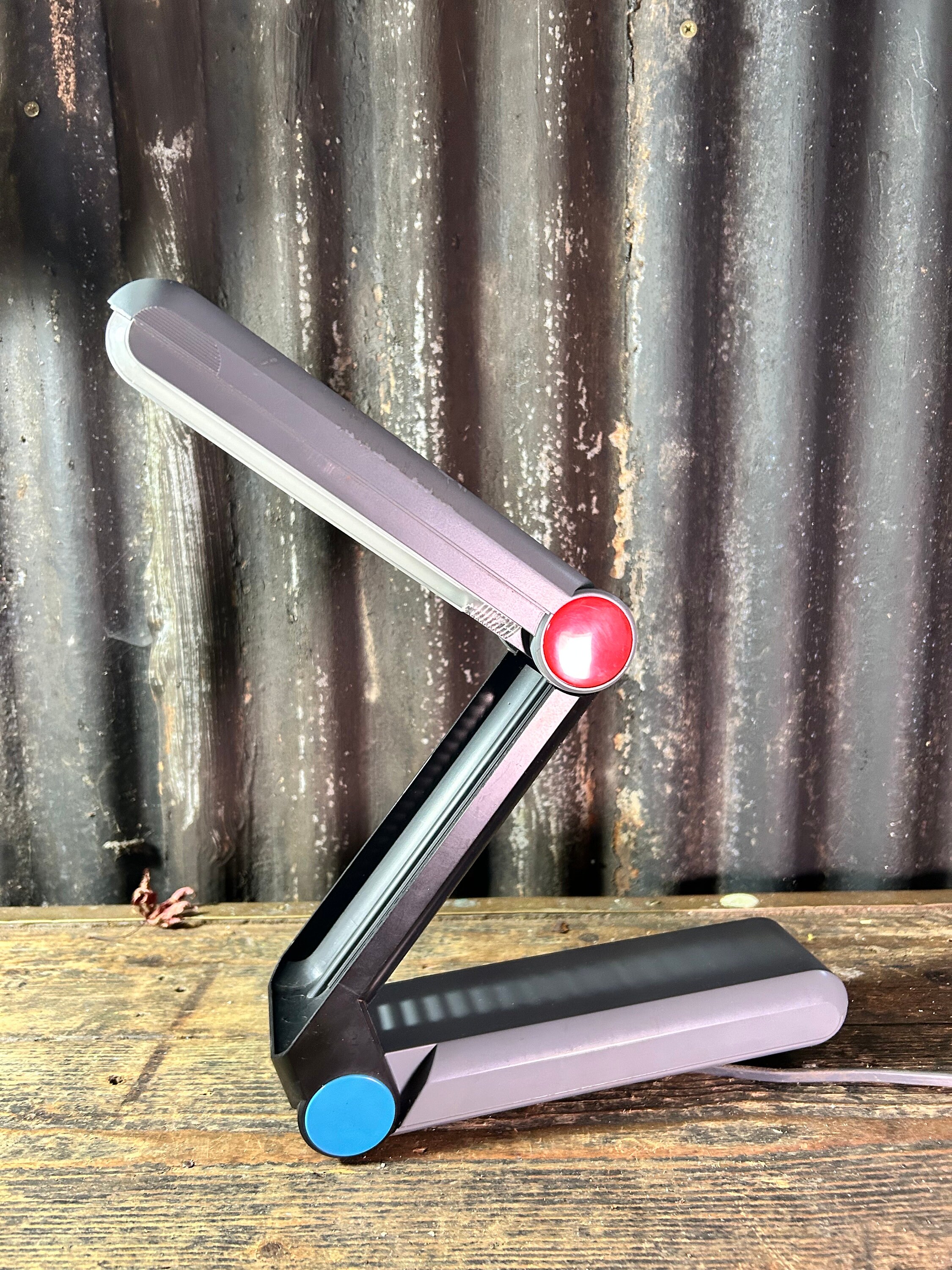 Stunning 1980s Philips Foldable Postmodern / Z DESK LAMP / Vintage