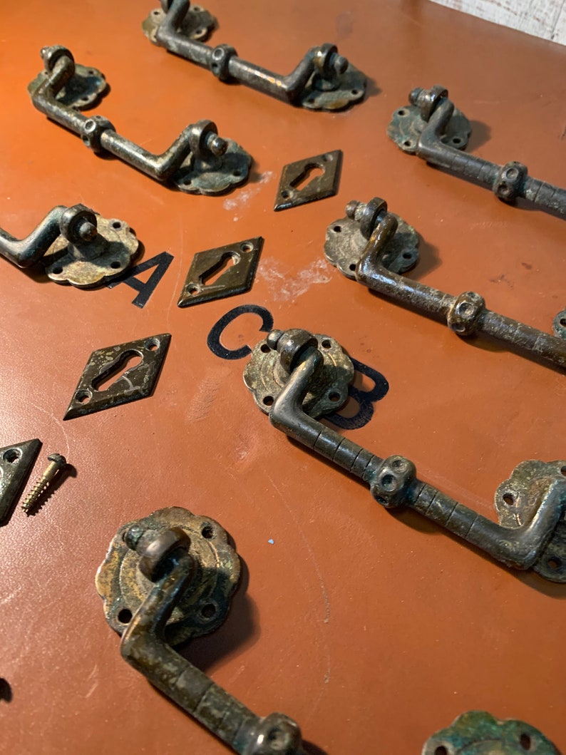 Arts and Crafts / SET OF EIGHT / Drawer Pulls Handles Plus Etsy